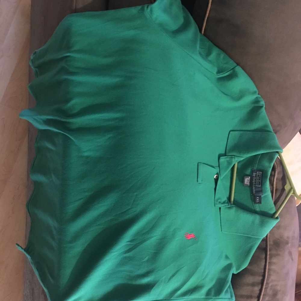 Ralph Lauren Polo green with pink horse.